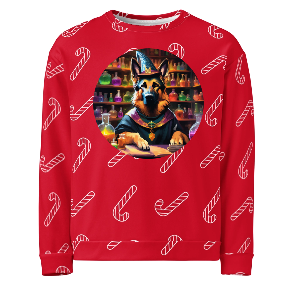 PugMug Custom German Shepherd Dog Ugly Christmas Sweatshirt