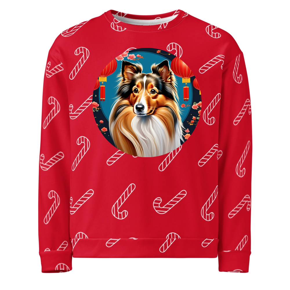 PugMug Custom Shetland Sheepdog Ugly Christmas Sweatshirt