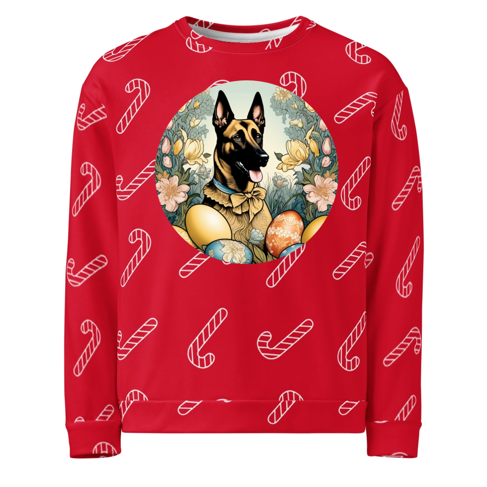 PugMug Custom Belgian Malinois Ugly Christmas Sweatshirt