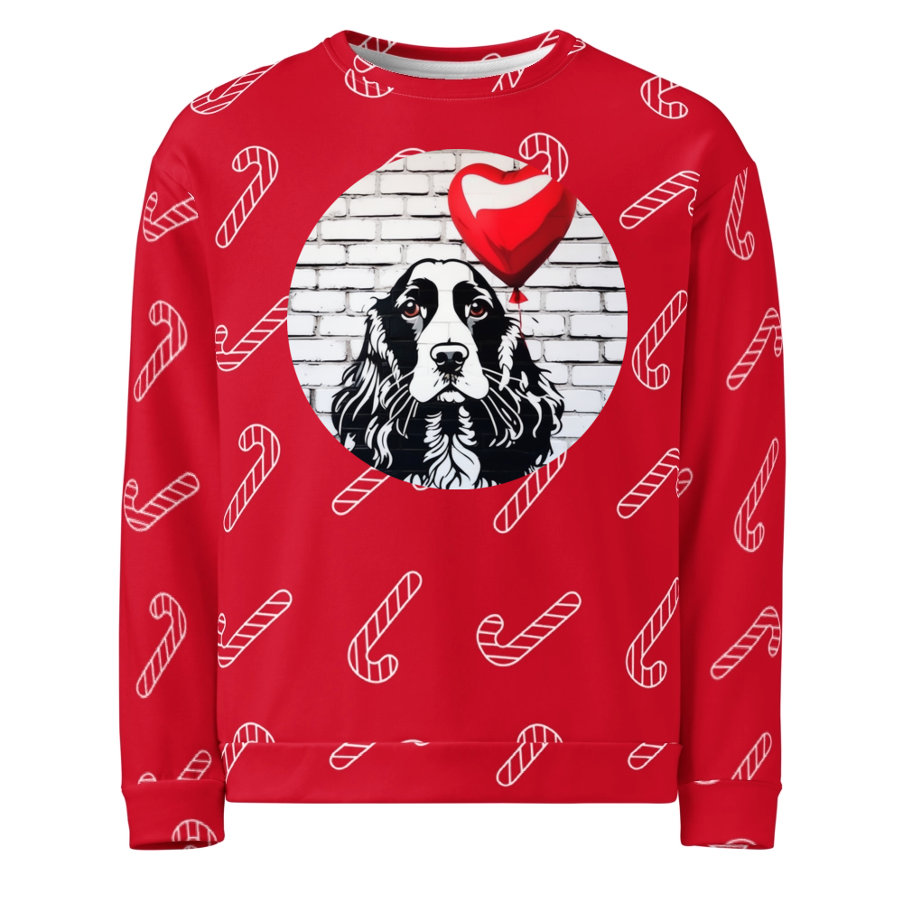 PugMug Custom English Cocker Spaniel Ugly Christmas Sweatshirt