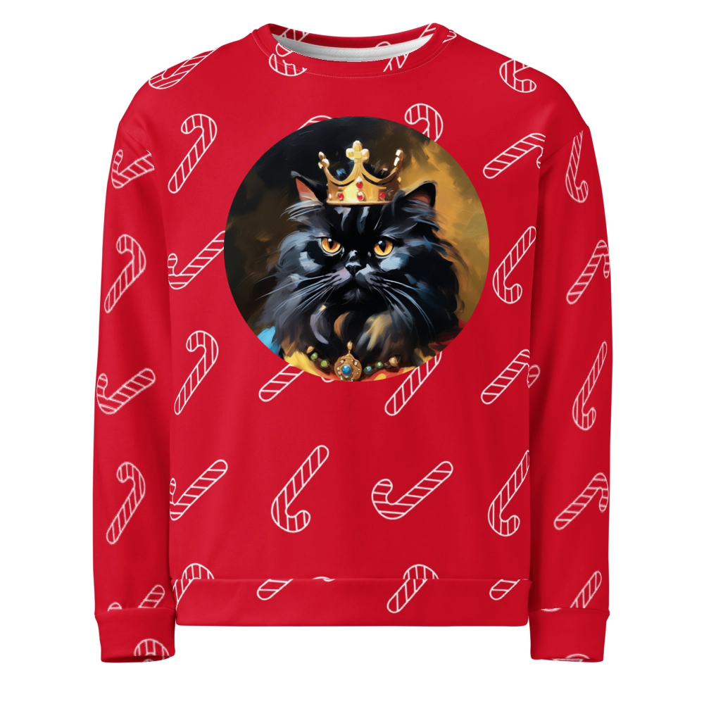 PugMug Custom Black Persian Cat Ugly Christmas Sweatshirt