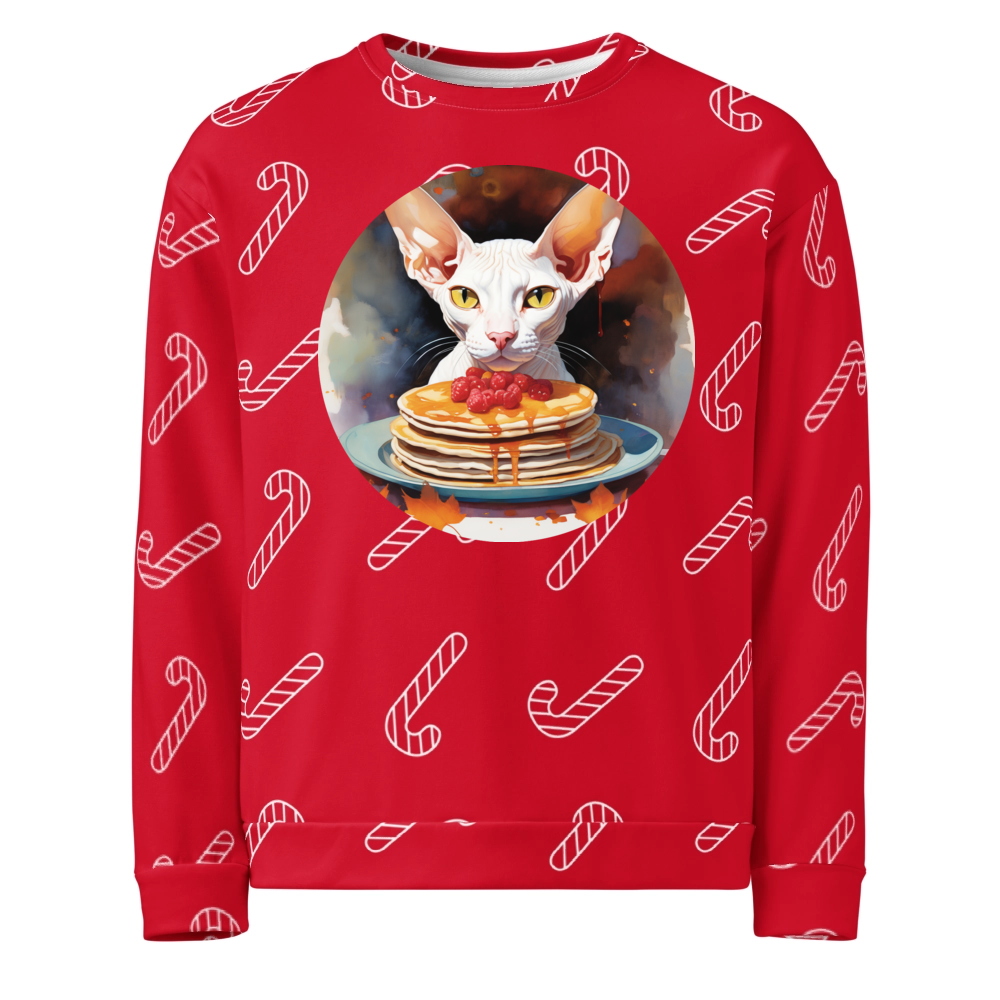 PugMug Custom White Sphynx Cat Ugly Christmas Sweatshirt