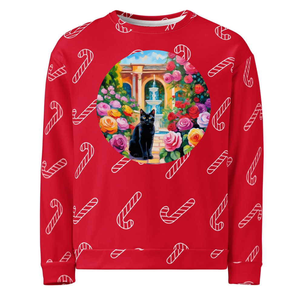 PugMug Custom Black Companion Cat Ugly Christmas Sweatshirt