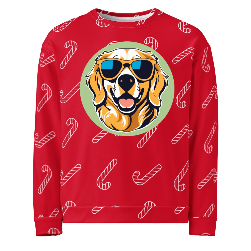 PugMug Custom Golden Retriever Ugly Christmas Sweatshirt