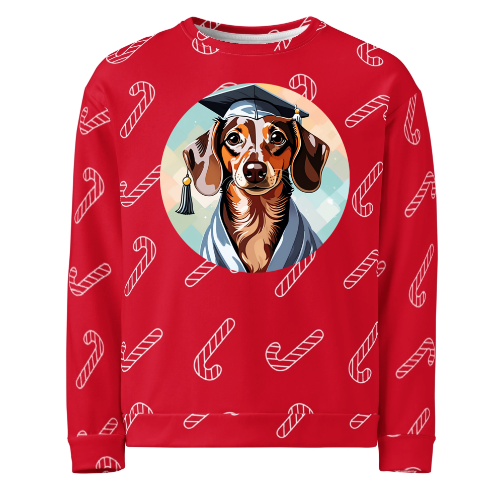 PugMug Custom Tan Dachshund Ugly Christmas Sweatshirt