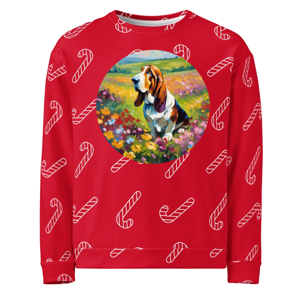 PugMug Custom Basset Hound Ugly Christmas Sweatshirt