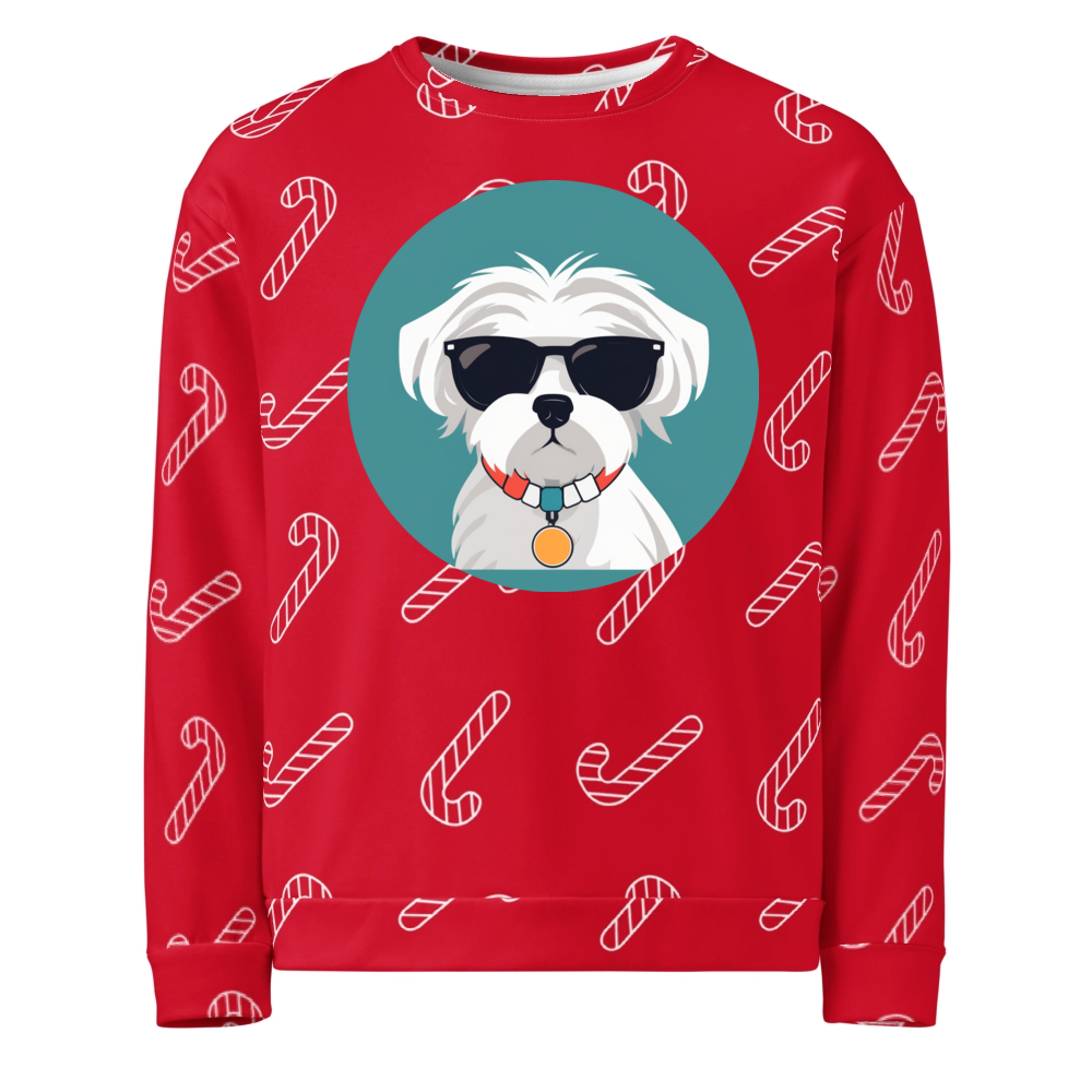 PugMug Custom Maltese Dog Ugly Christmas Sweatshirt