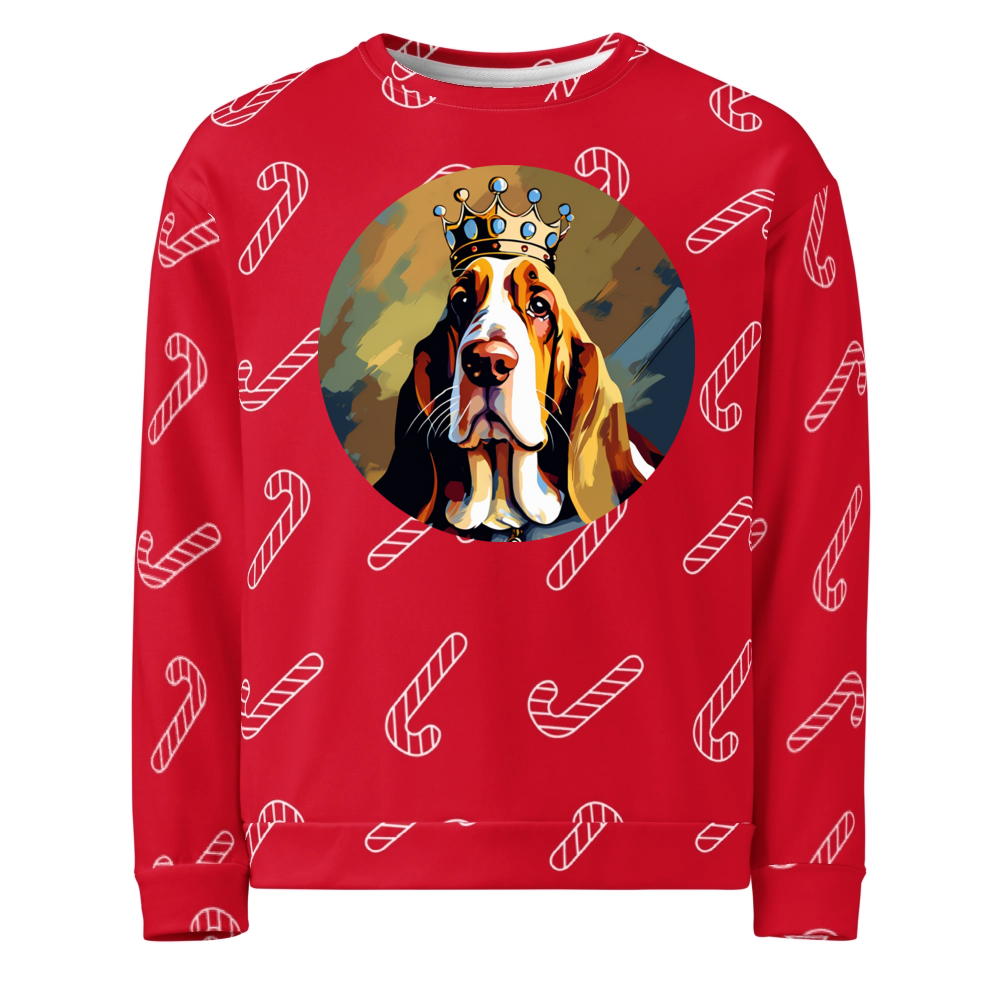 PugMug Custom Basset Hound Ugly Christmas Sweatshirt