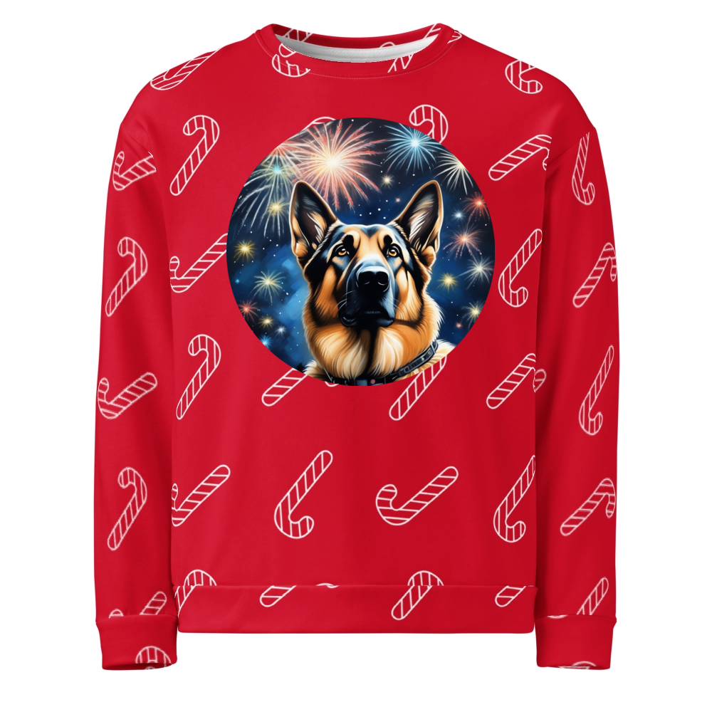 PugMug Custom German Shepherd Dog Ugly Christmas Sweatshirt