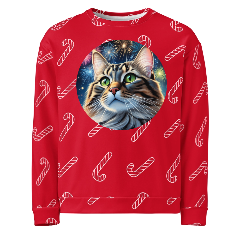 PugMug Custom Tabby Companion Cat Ugly Christmas Sweatshirt