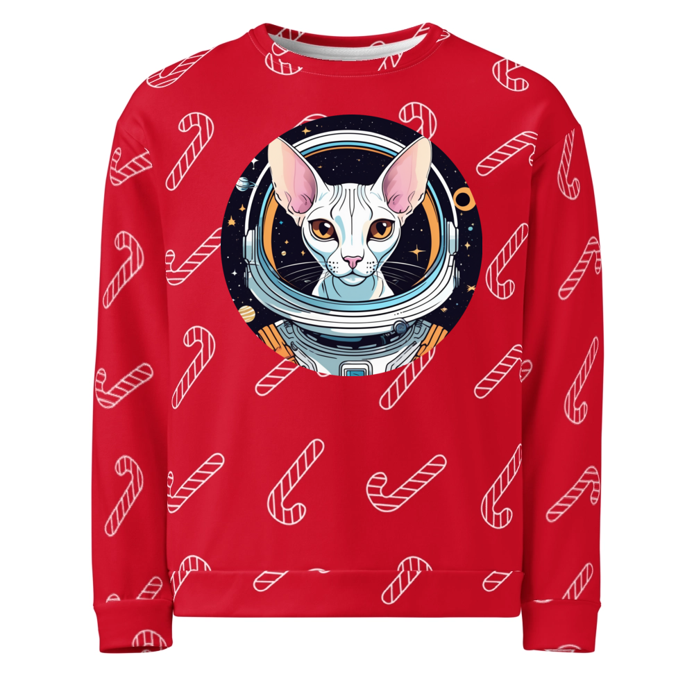 PugMug Custom White Sphynx Cat Ugly Christmas Sweatshirt