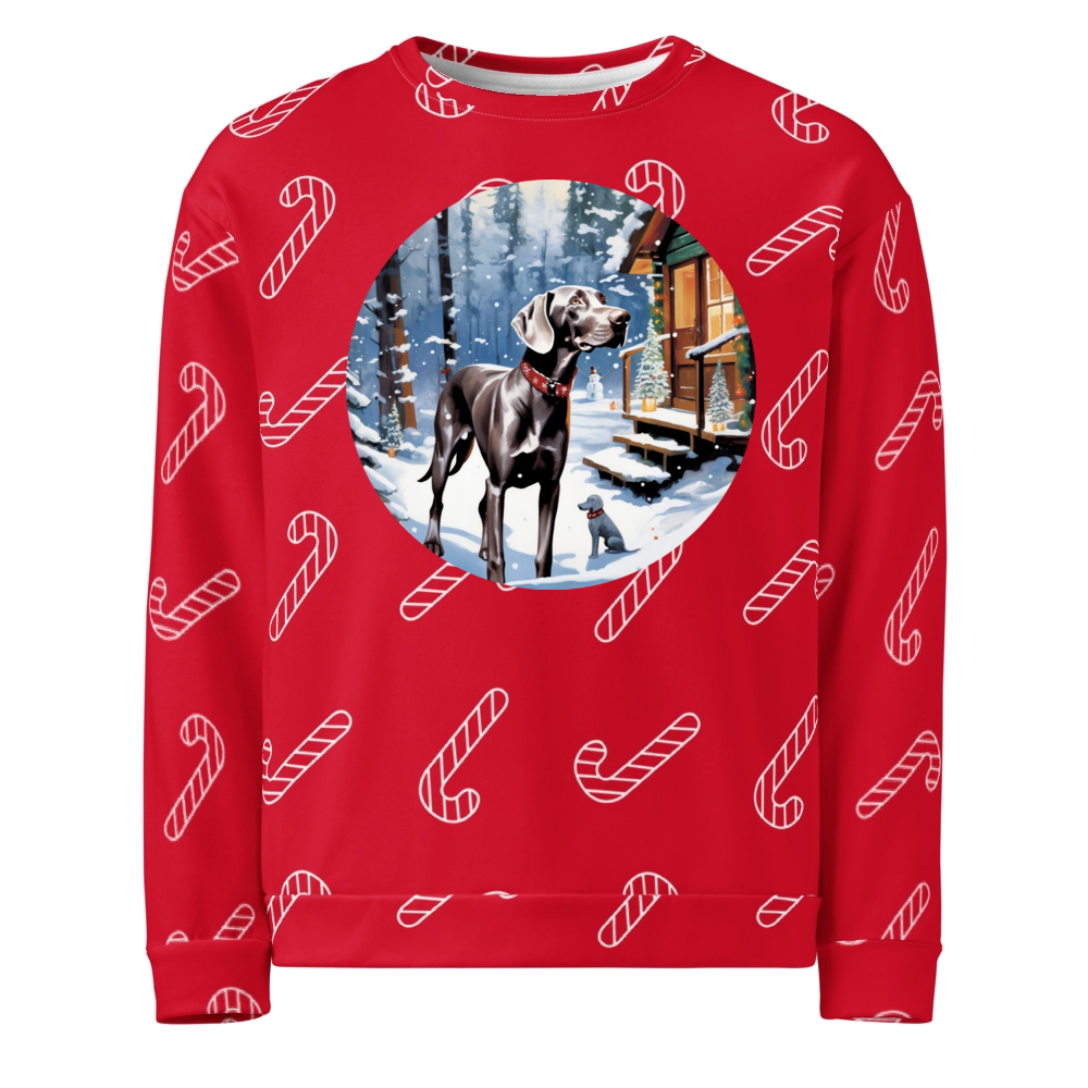 PugMug Custom Weimaraner Ugly Christmas Sweatshirt