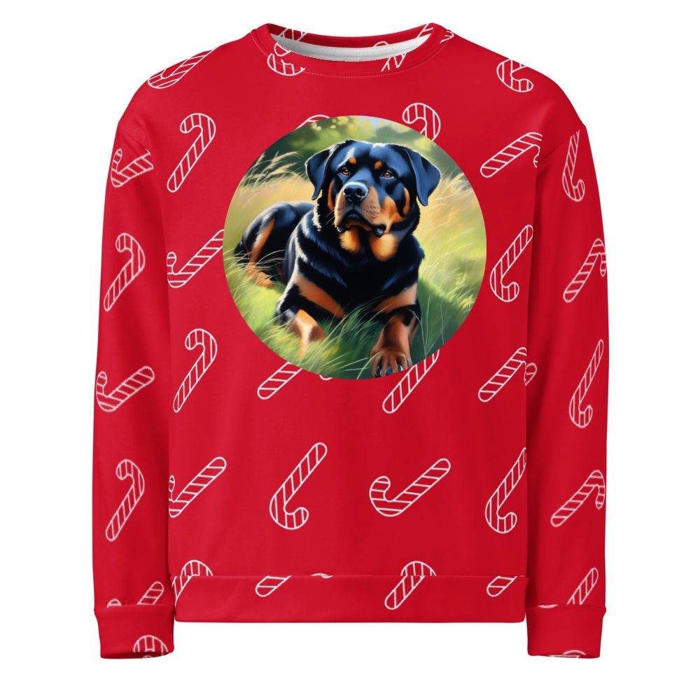 PugMug Custom Rottweiler Ugly Christmas Sweatshirt