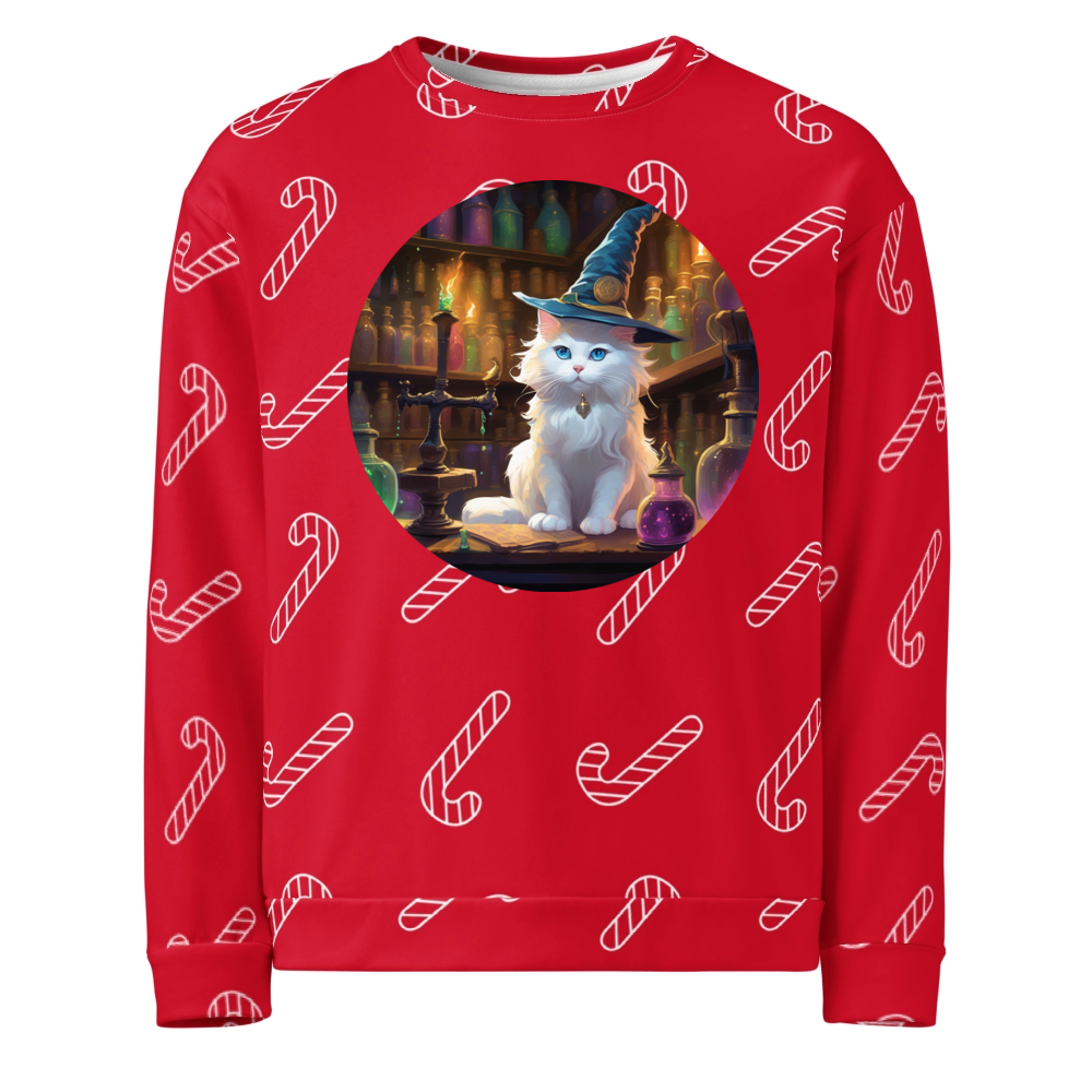 PugMug Custom White Ragdoll Cat Ugly Christmas Sweatshirt