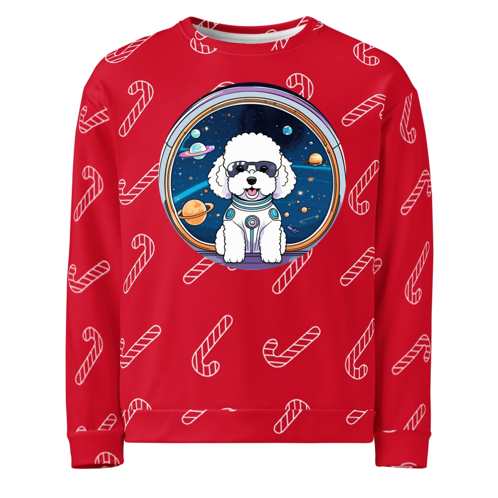 PugMug Custom Bichons Frise Ugly Christmas Sweatshirt
