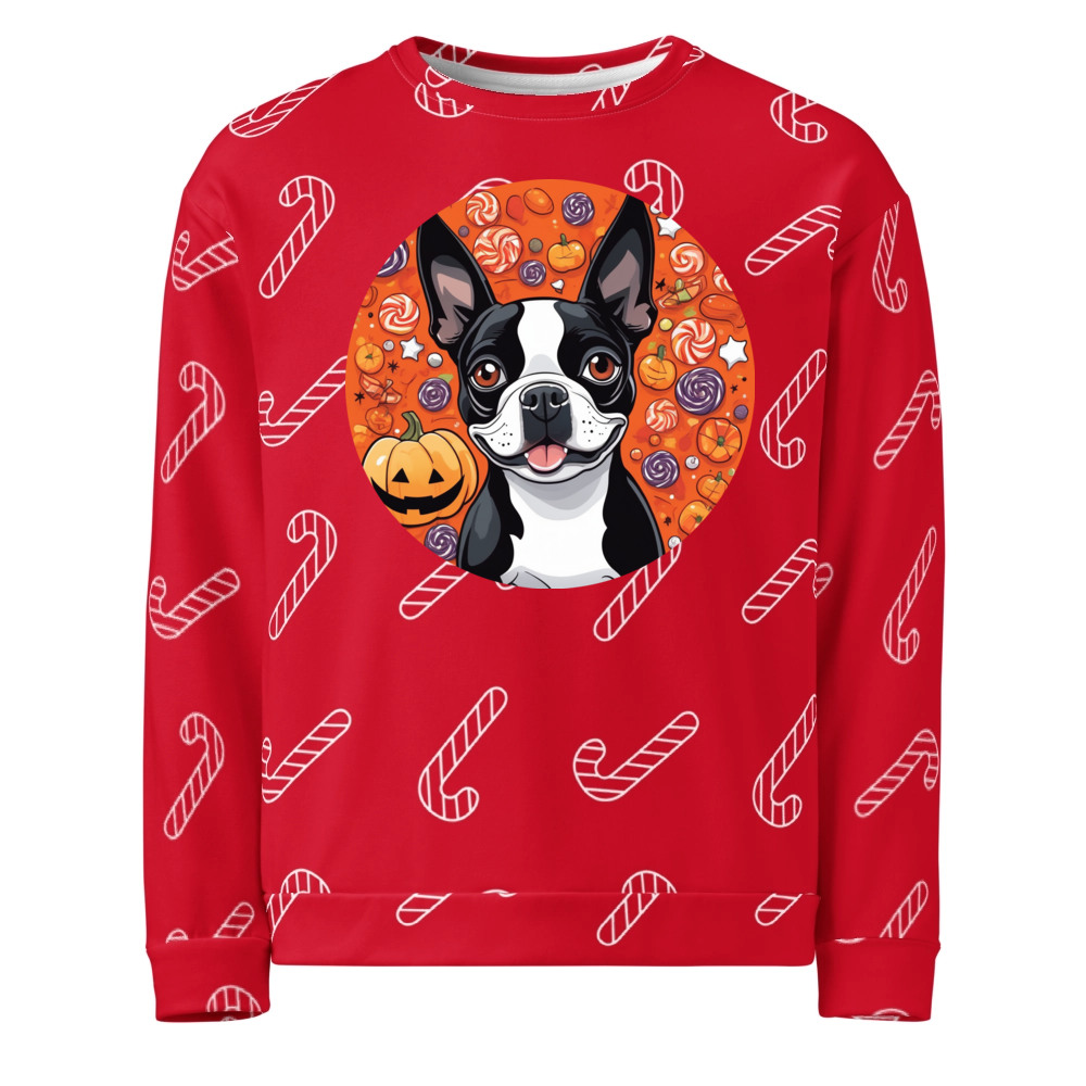 PugMug Custom Boston Terrier Ugly Christmas Sweatshirt