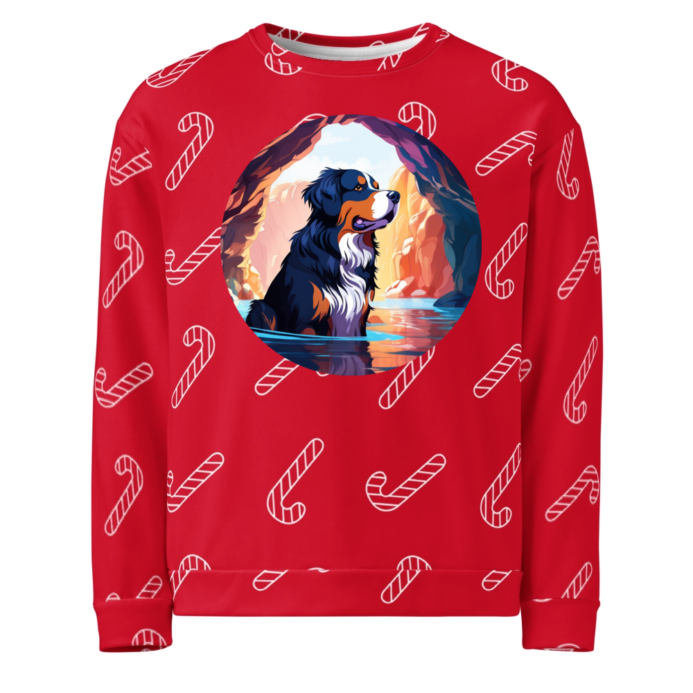 PugMug Custom Bernese Mountain Dog Ugly Christmas Sweatshirt