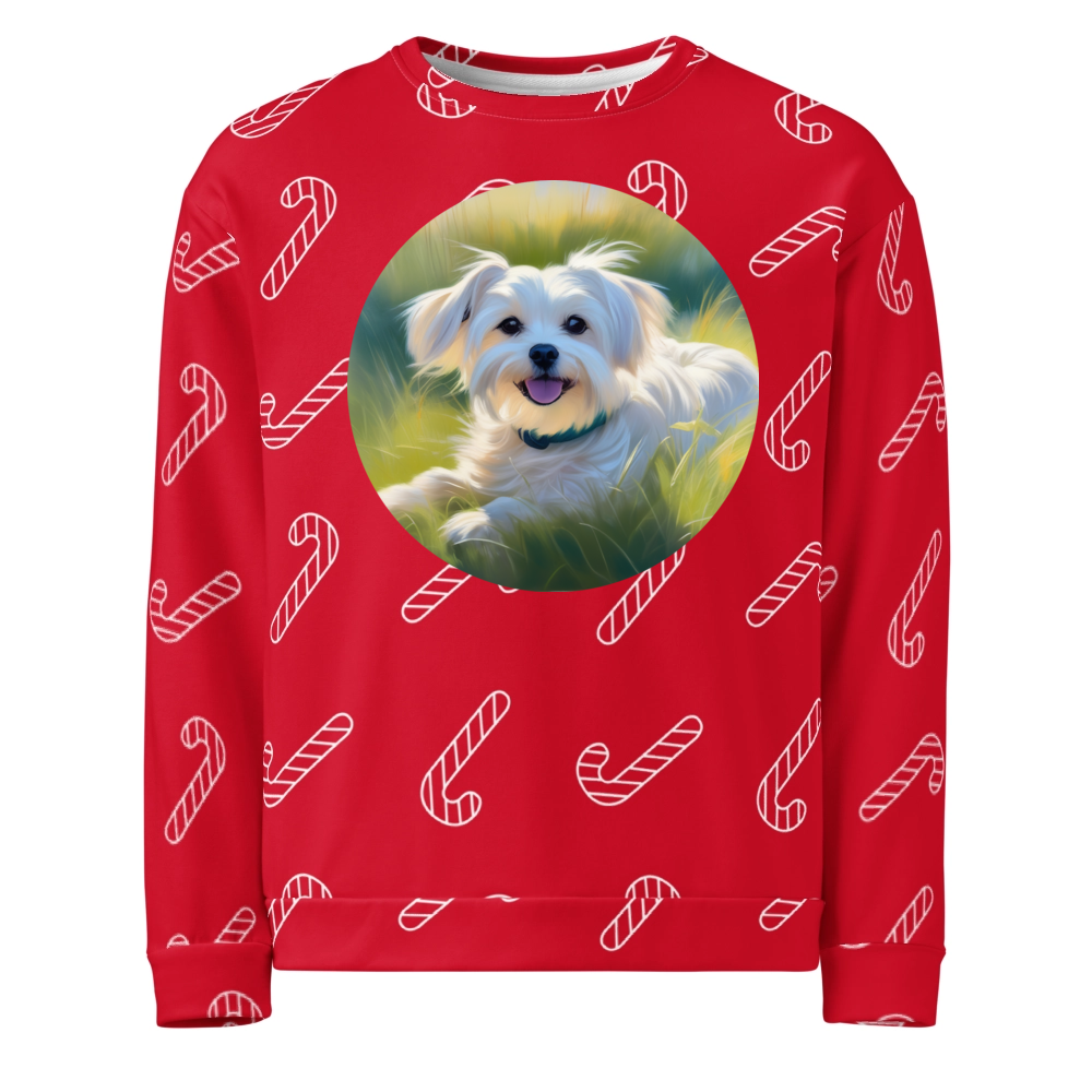 PugMug Custom Maltese Dog Ugly Christmas Sweatshirt