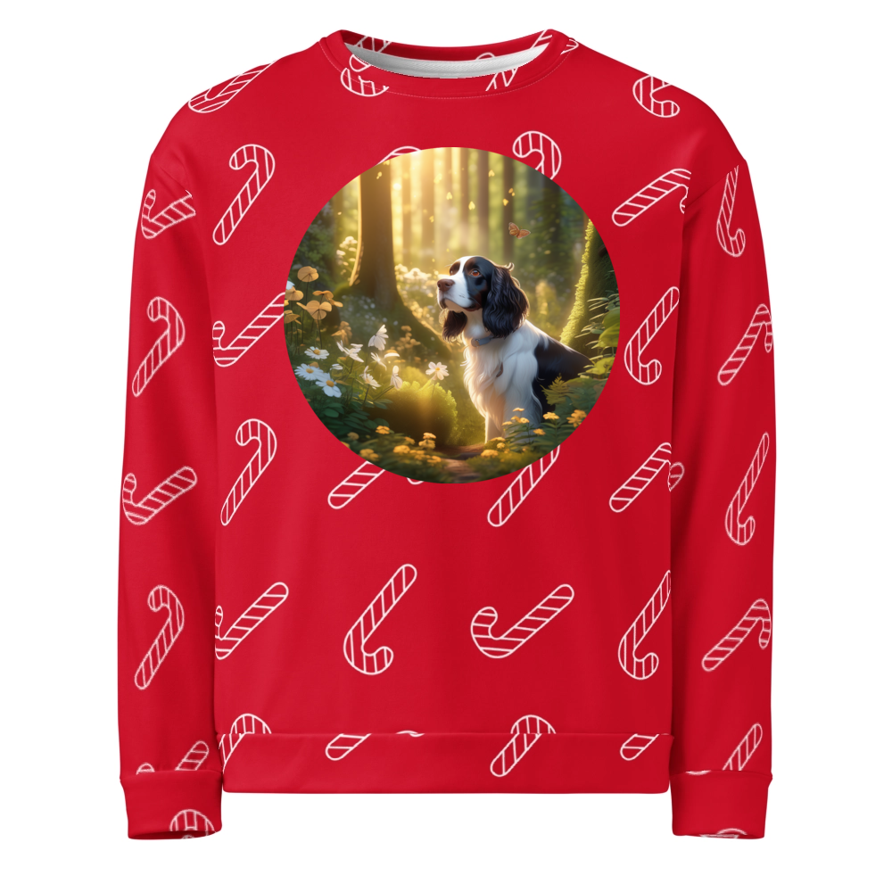 PugMug Custom English Springer Spaniel Ugly Christmas Sweatshirt