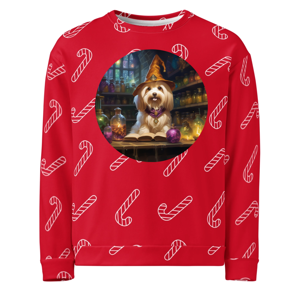 PugMug Custom Tan Havanese Dog Ugly Christmas Sweatshirt