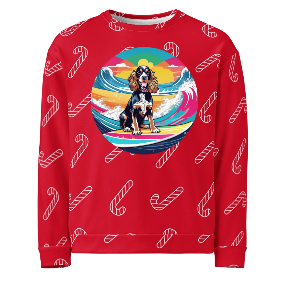 PugMug Custom English Cocker Spaniel Ugly Christmas Sweatshirt