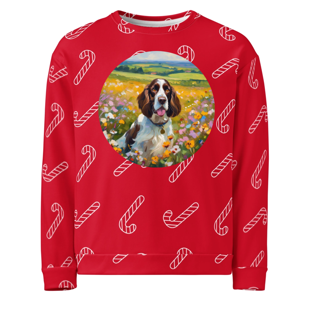 PugMug Custom English Springer Spaniel Ugly Christmas Sweatshirt