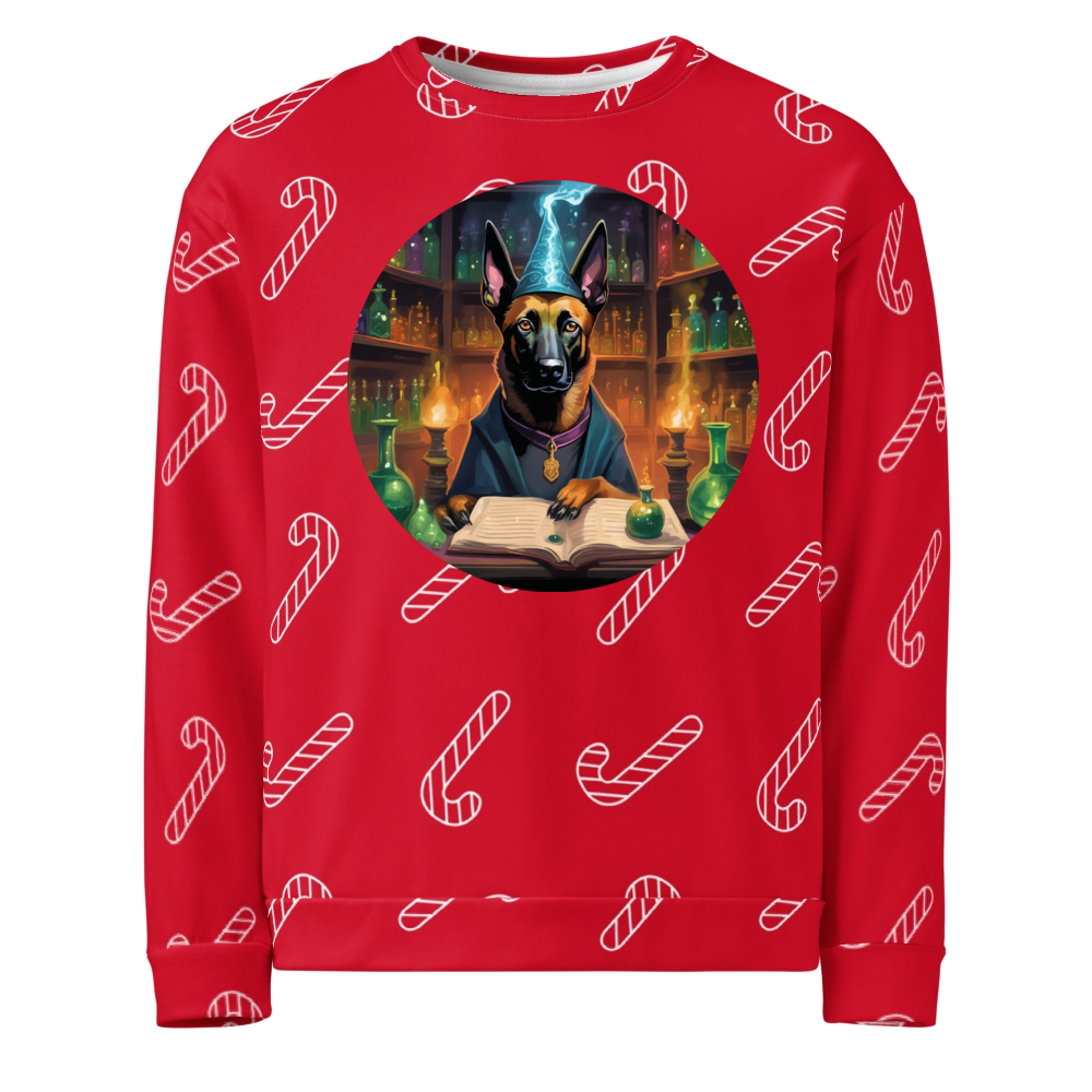 PugMug Custom Belgian Malinois Ugly Christmas Sweatshirt