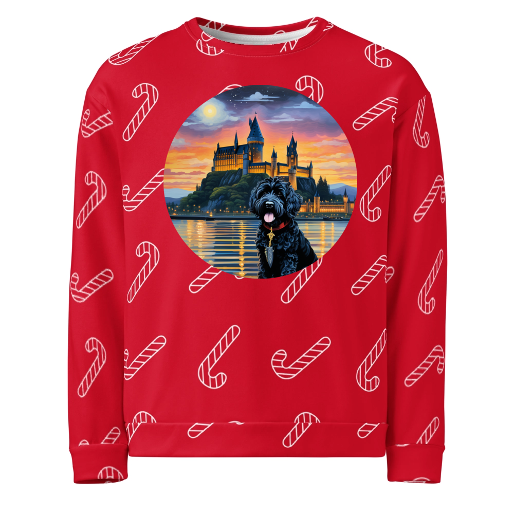 PugMug Custom Portuguese Water Dog Ugly Christmas Sweatshirt