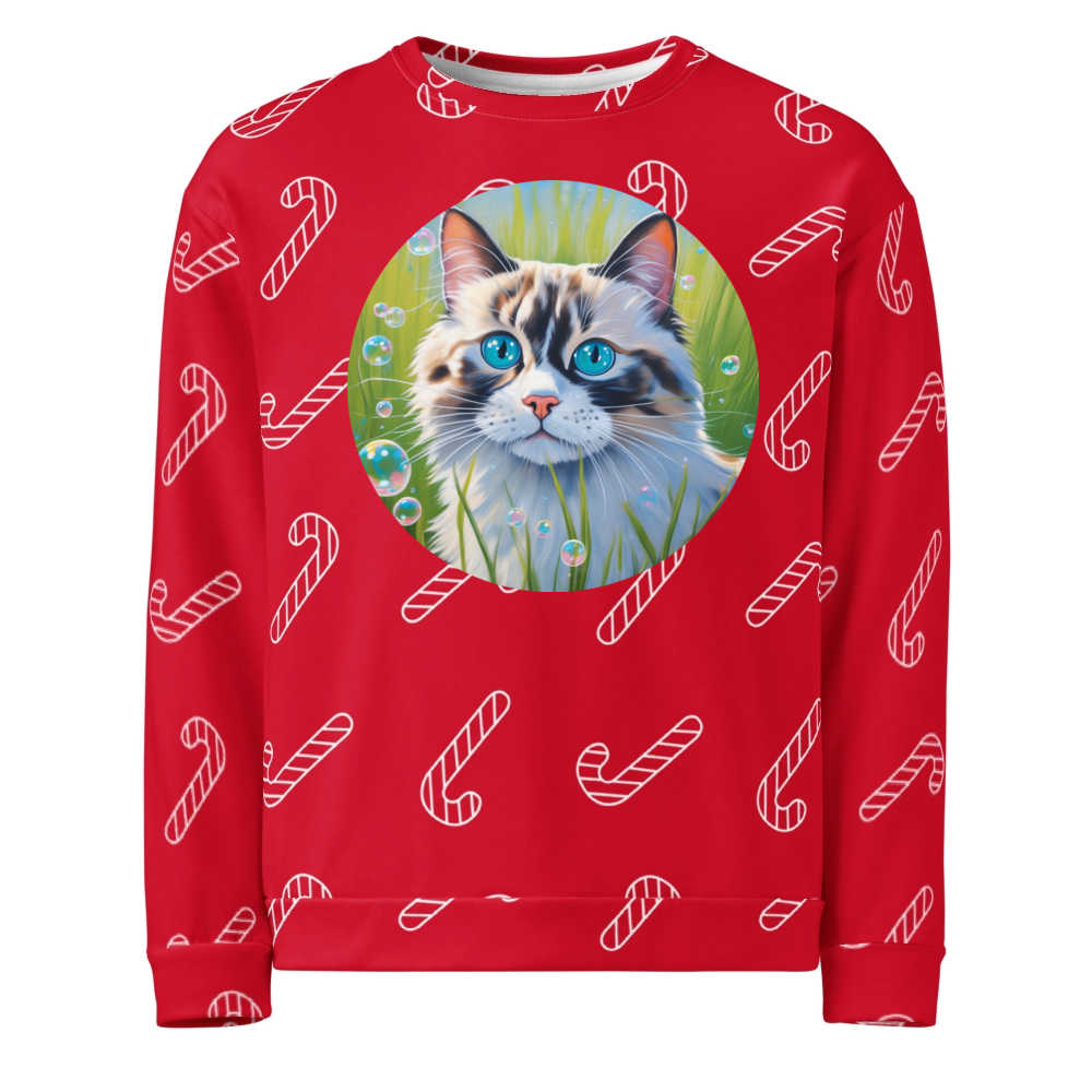 PugMug Custom Tabby Ragdoll Cat Ugly Christmas Sweatshirt