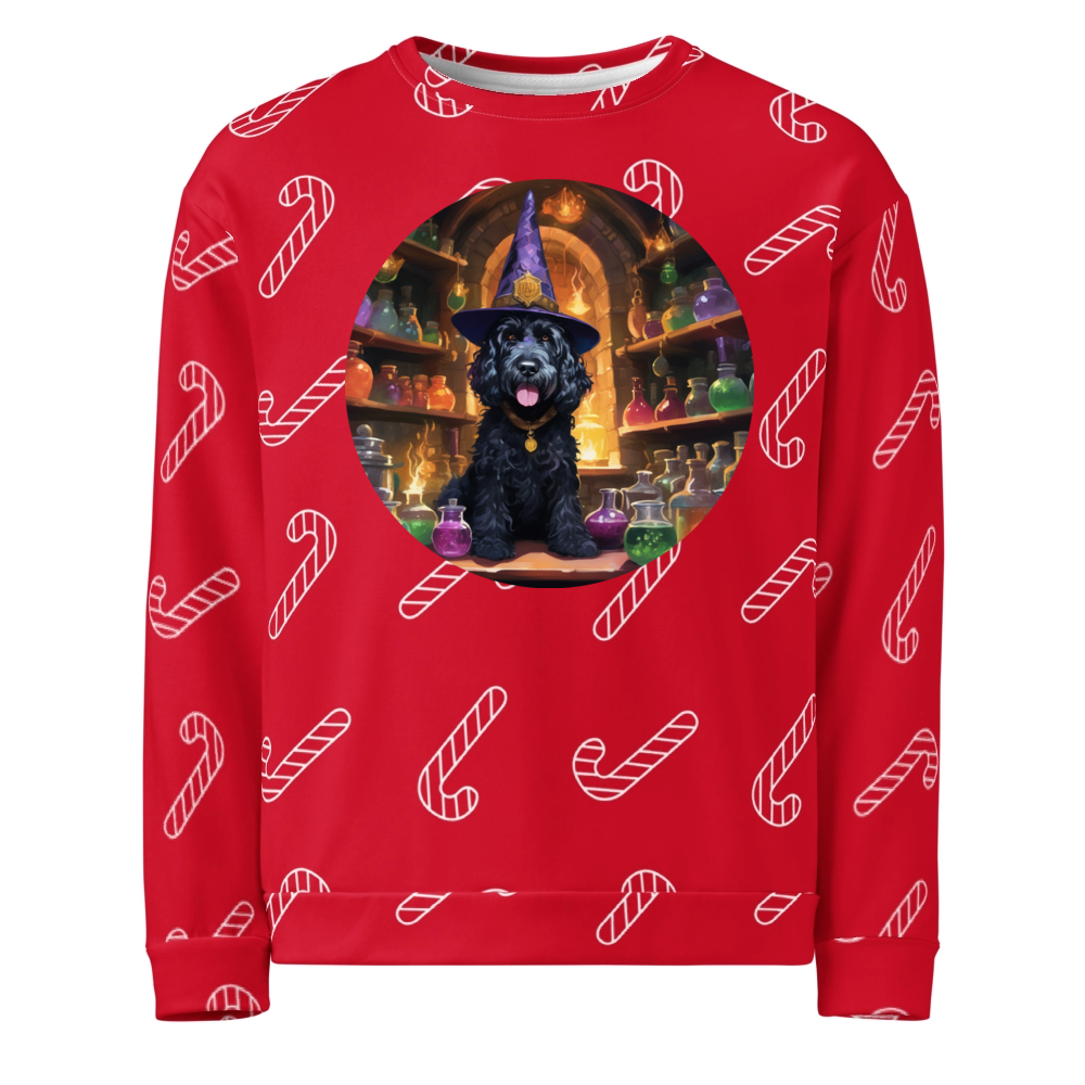 PugMug Custom Portuguese Water Dog Ugly Christmas Sweatshirt