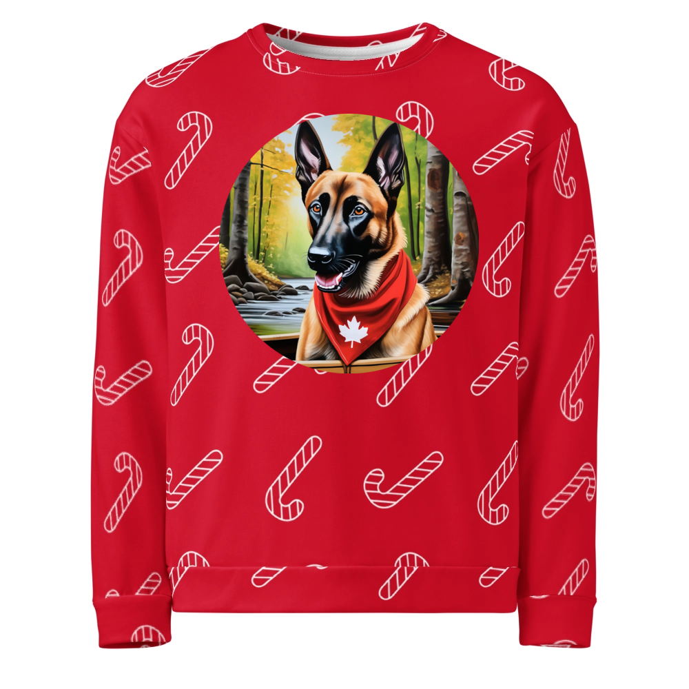 PugMug Custom Belgian Malinois Ugly Christmas Sweatshirt
