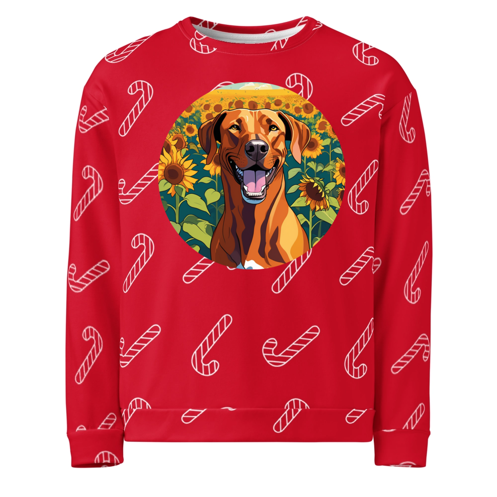 PugMug Custom Rhodesian Ridgeback Ugly Christmas Sweatshirt