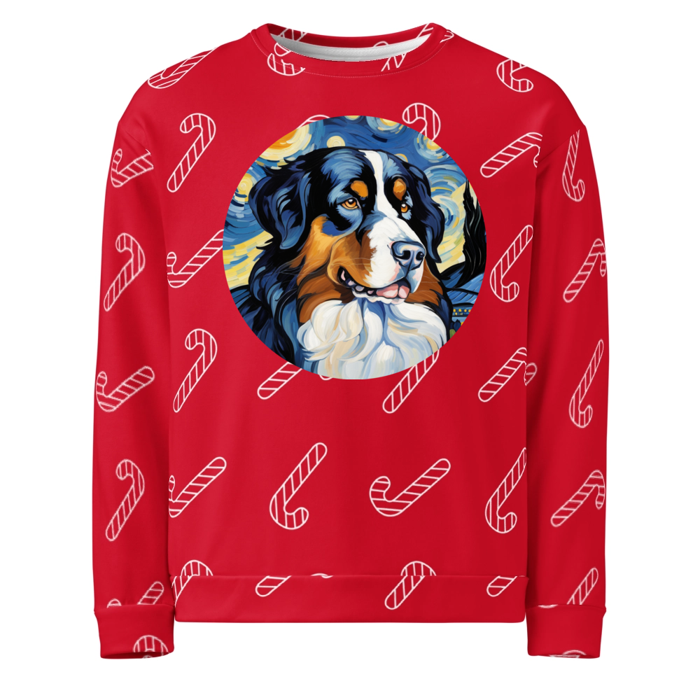 PugMug Custom Bernese Mountain Dog Ugly Christmas Sweatshirt
