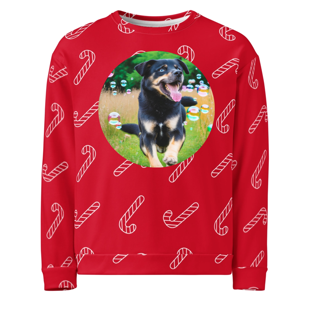 PugMug Custom Blue Ugly Christmas Sweatshirt