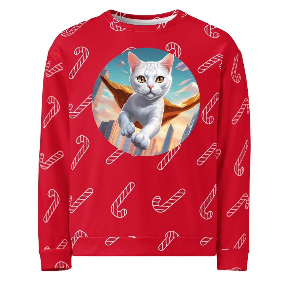 PugMug Custom White Exotic Cat Ugly Christmas Sweatshirt
