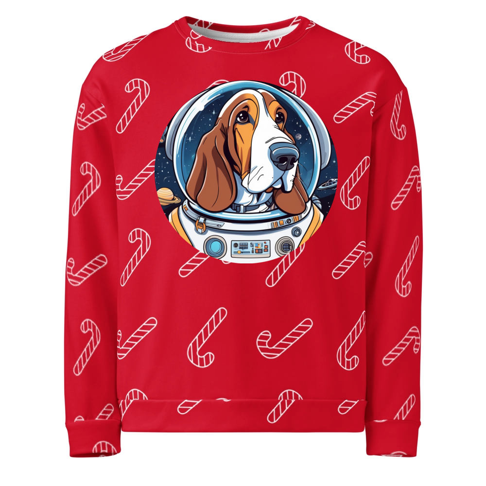 PugMug Custom Basset Hound Ugly Christmas Sweatshirt