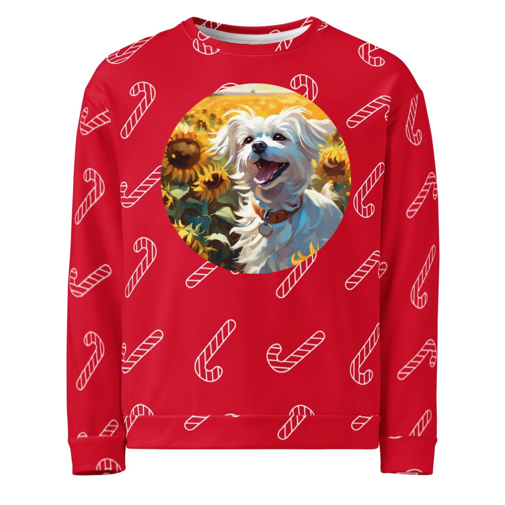 PugMug Custom Maltese Dog Ugly Christmas Sweatshirt