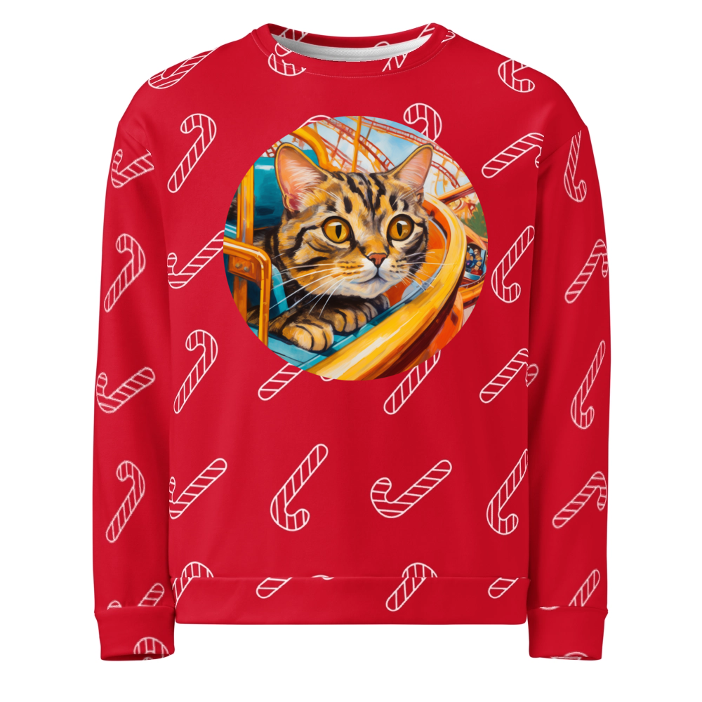 PugMug Custom Tabby Exotic Cat Ugly Christmas Sweatshirt