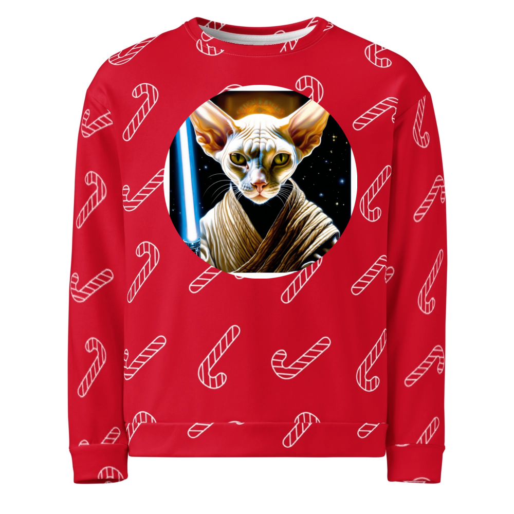 PugMug Custom White Sphynx Cat Ugly Christmas Sweatshirt