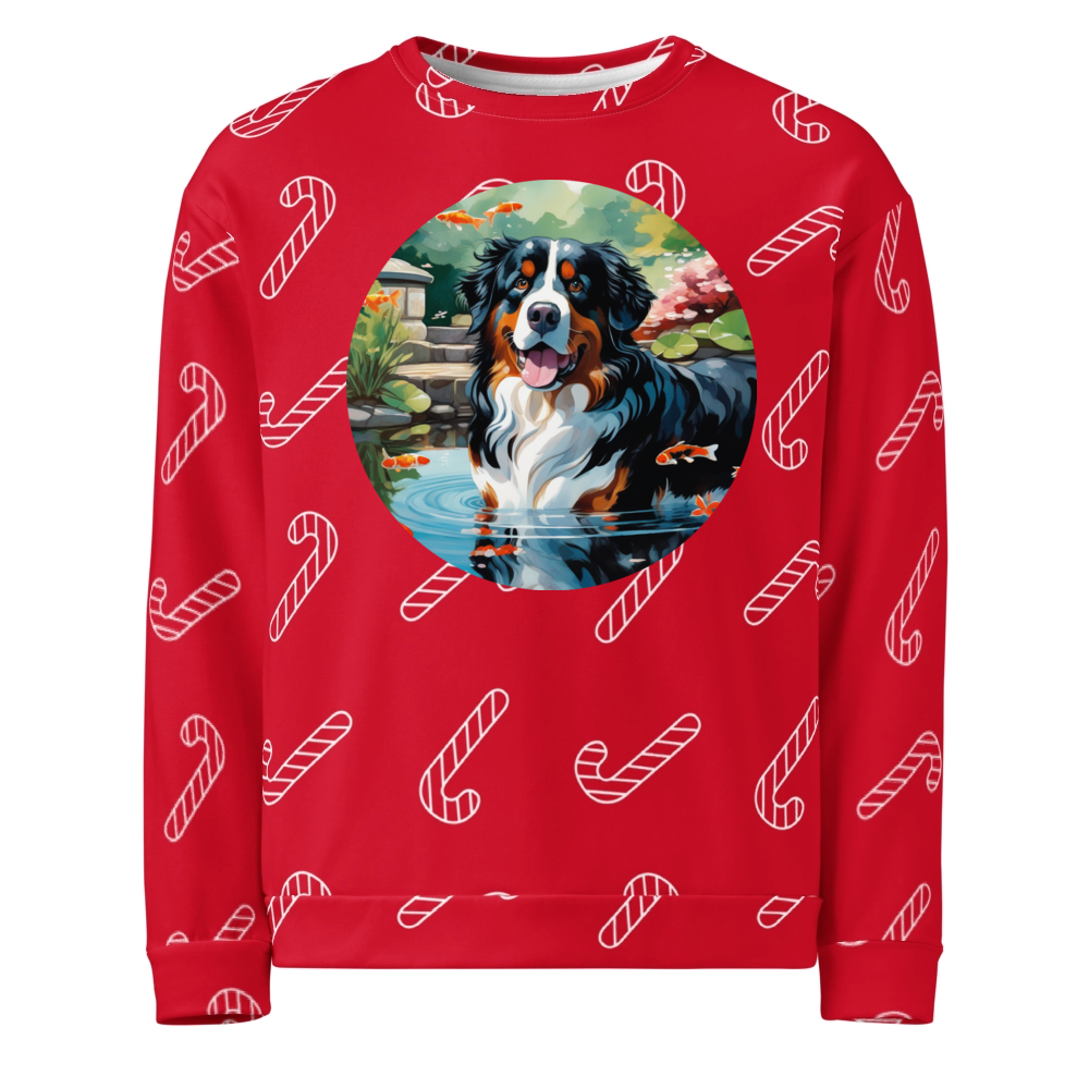 PugMug Custom Bernese Mountain Dog Ugly Christmas Sweatshirt