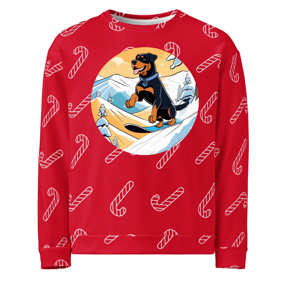 PugMug Custom Rottweiler Ugly Christmas Sweatshirt