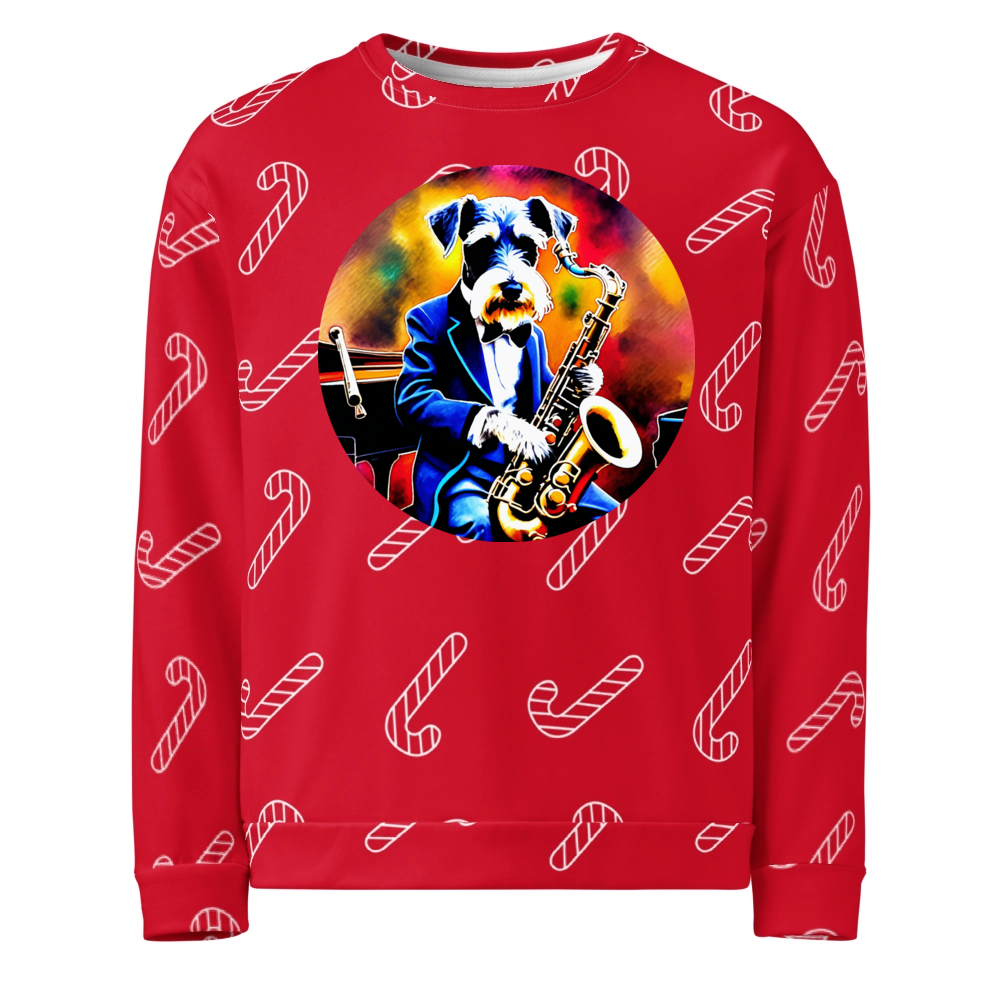 PugMug Custom Miniature Schnauzer Ugly Christmas Sweatshirt