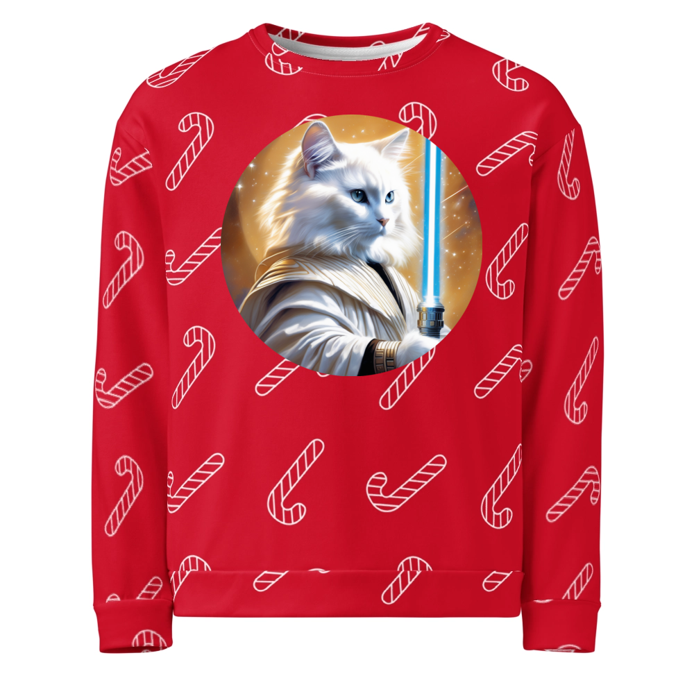 PugMug Custom White Ragdoll Cat Ugly Christmas Sweatshirt