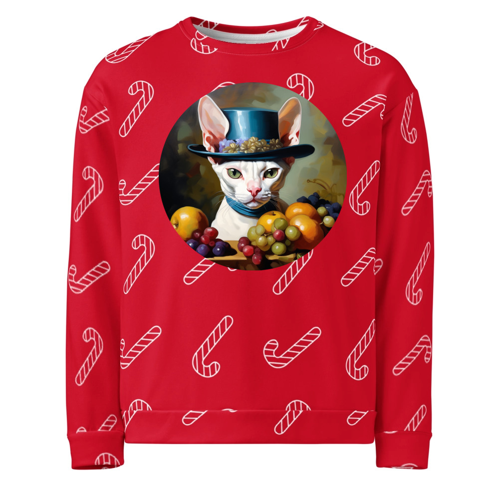 PugMug Custom White Sphynx Cat Ugly Christmas Sweatshirt