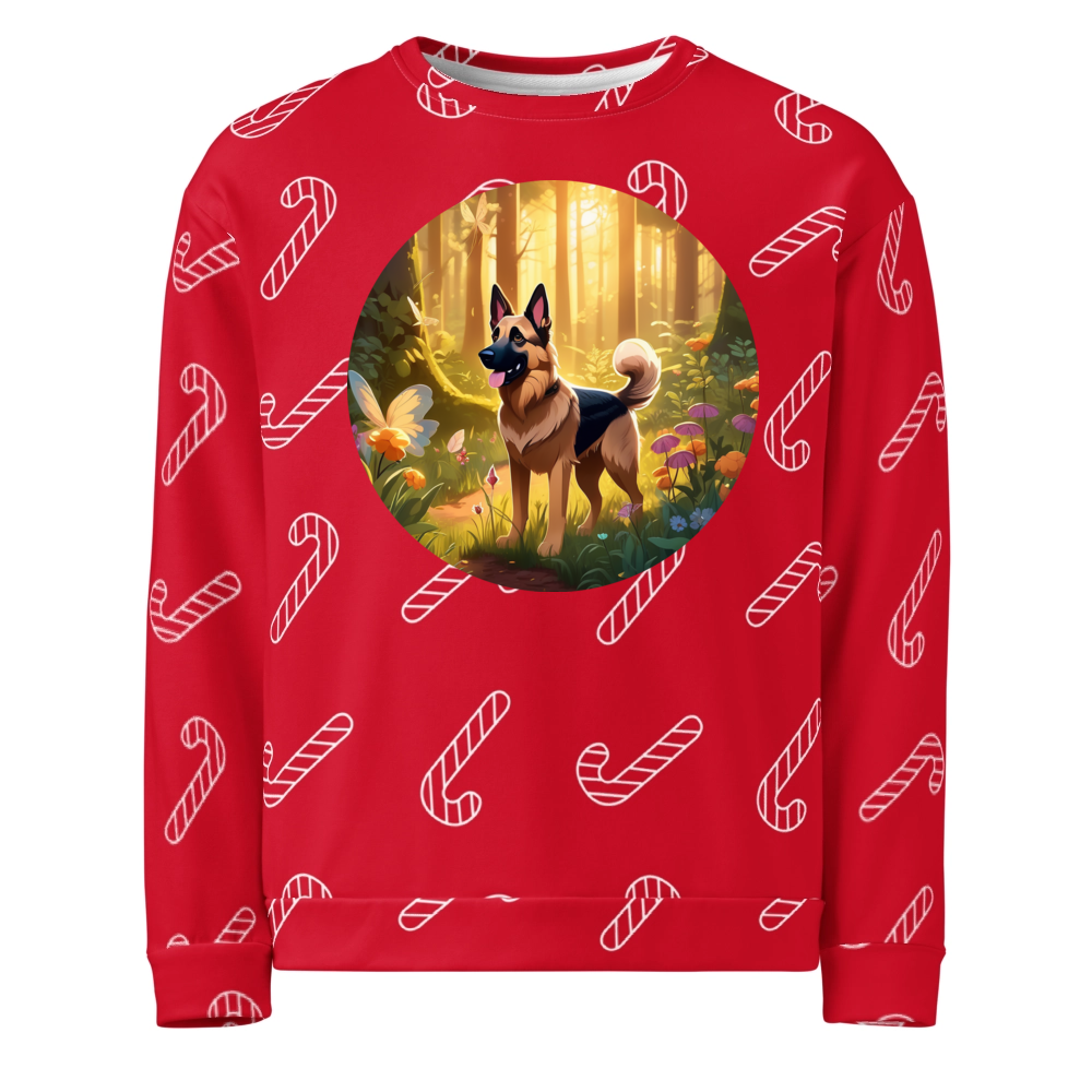 PugMug Custom German Shepherd Dog Ugly Christmas Sweatshirt