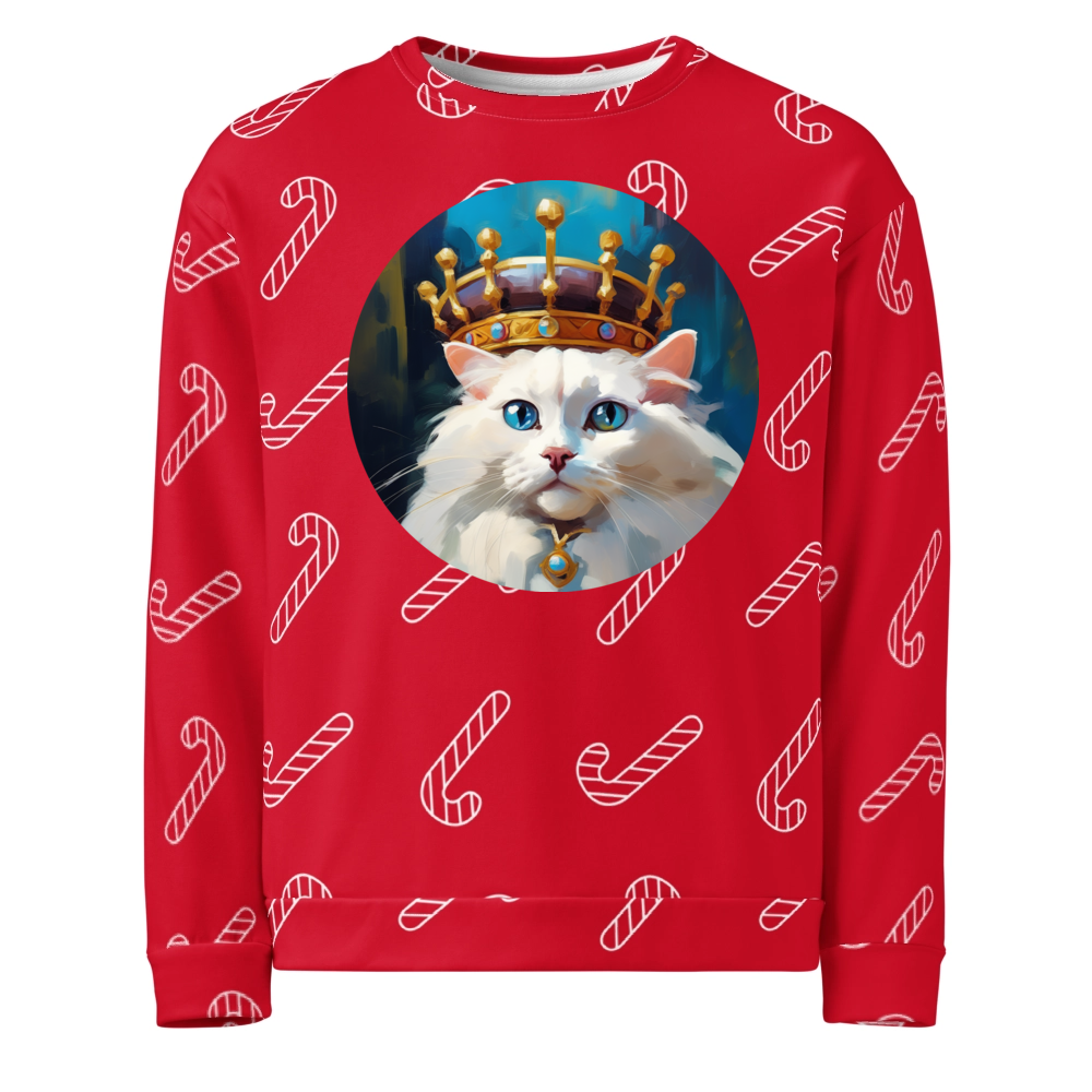 PugMug Custom White Ragdoll Cat Ugly Christmas Sweatshirt