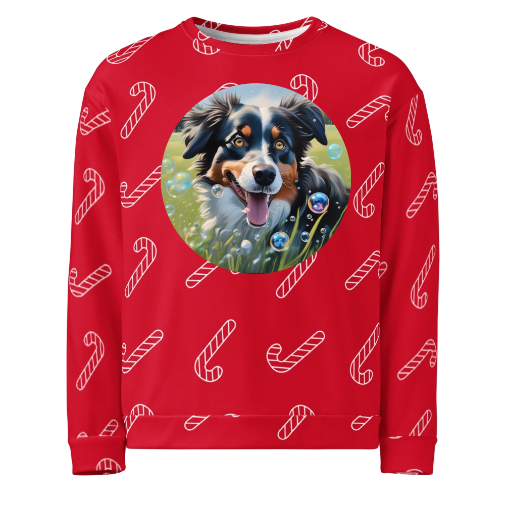 PugMug Custom Miniature American Shepherd Ugly Christmas Sweatshirt