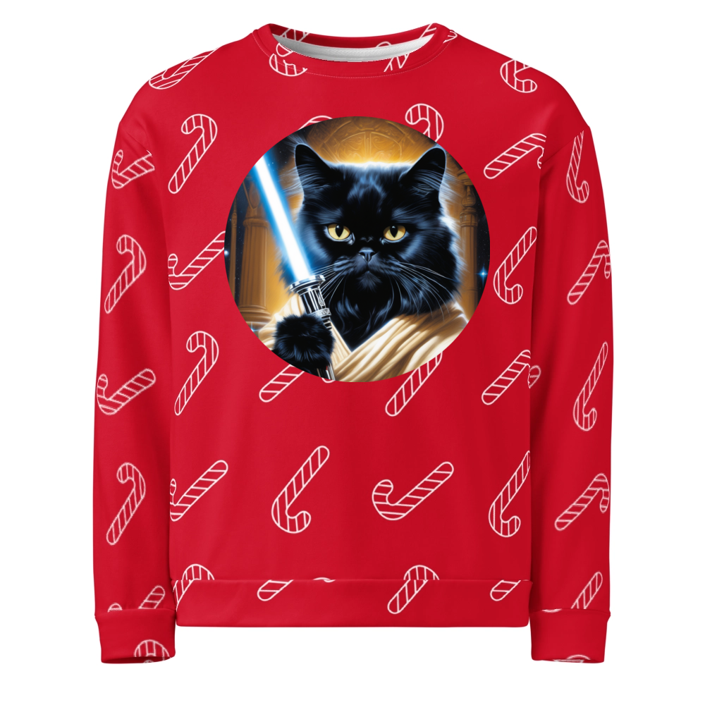 PugMug Custom Black Persian Cat Ugly Christmas Sweatshirt