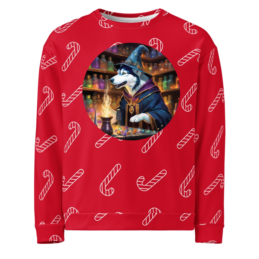 PugMug Custom Siberian Husky Ugly Christmas Sweatshirt