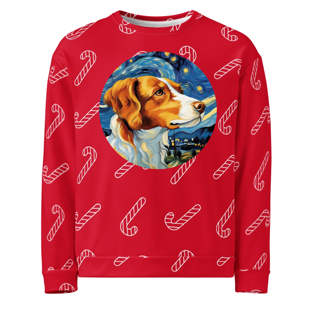 PugMug Custom Brittany Dog Ugly Christmas Sweatshirt